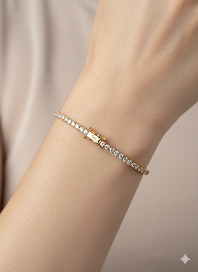 Classic Diana Tennis Bracelet 2.90ctw Yellow Gold Main Image