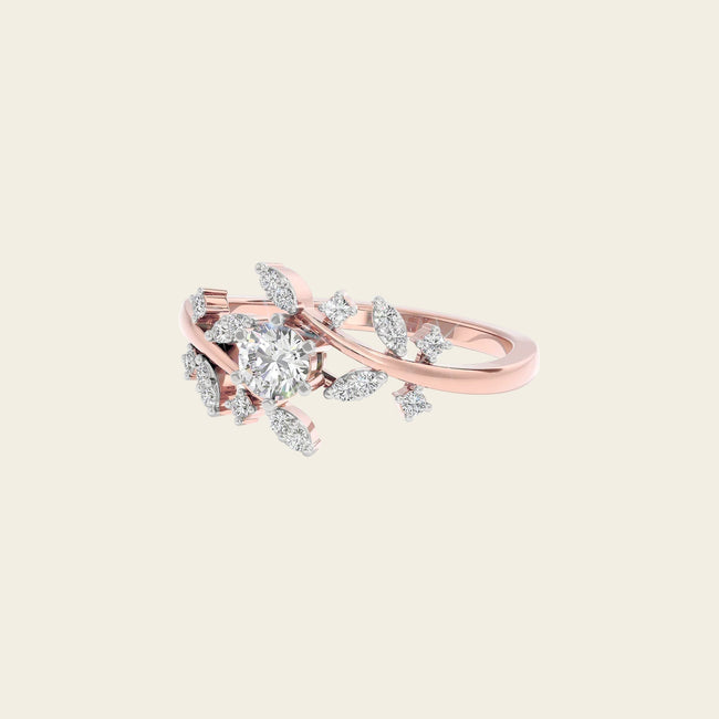 Celeste Diamond Orbit Ring 1.50ctw Rose Gold Hover Image