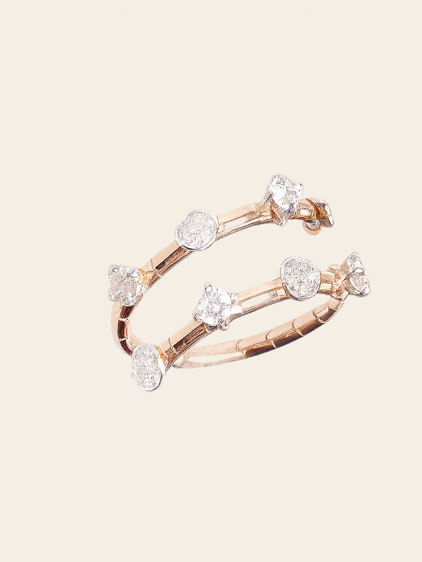 Celeste Diamond Orbit Ring 1.50ctw Rose Gold Main Image