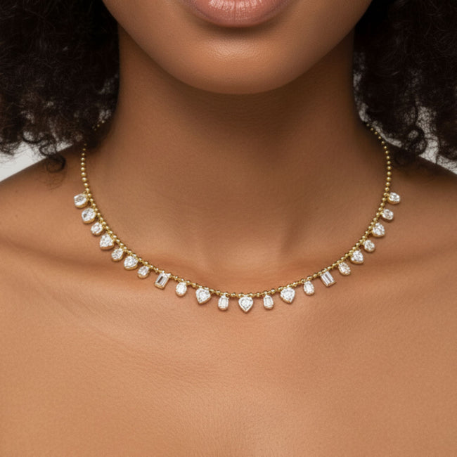 LGD Multi-Shape Necklace - 14Kt Yellow - L0196N-MX-5 Hover Image