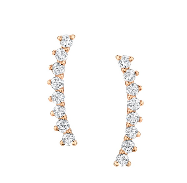 Upward Diamond Earrings Hover Image